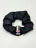 Satin Black Scrunchie+