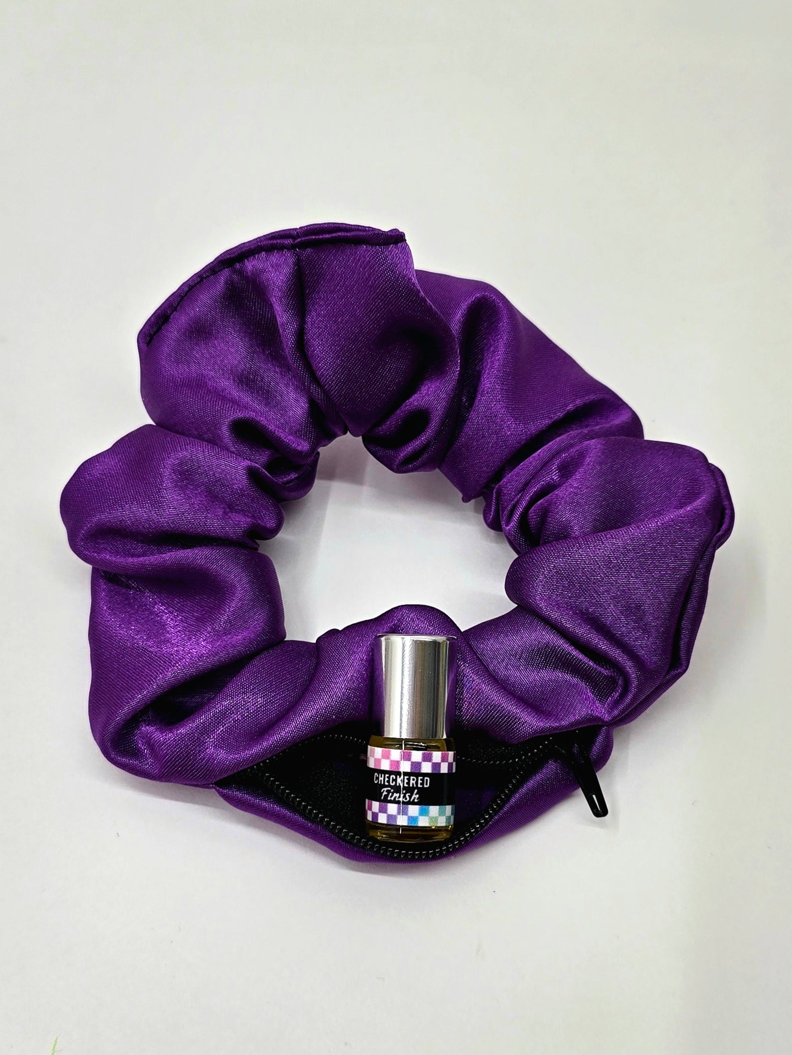 Neon Satin Mullberry Scrunchie+