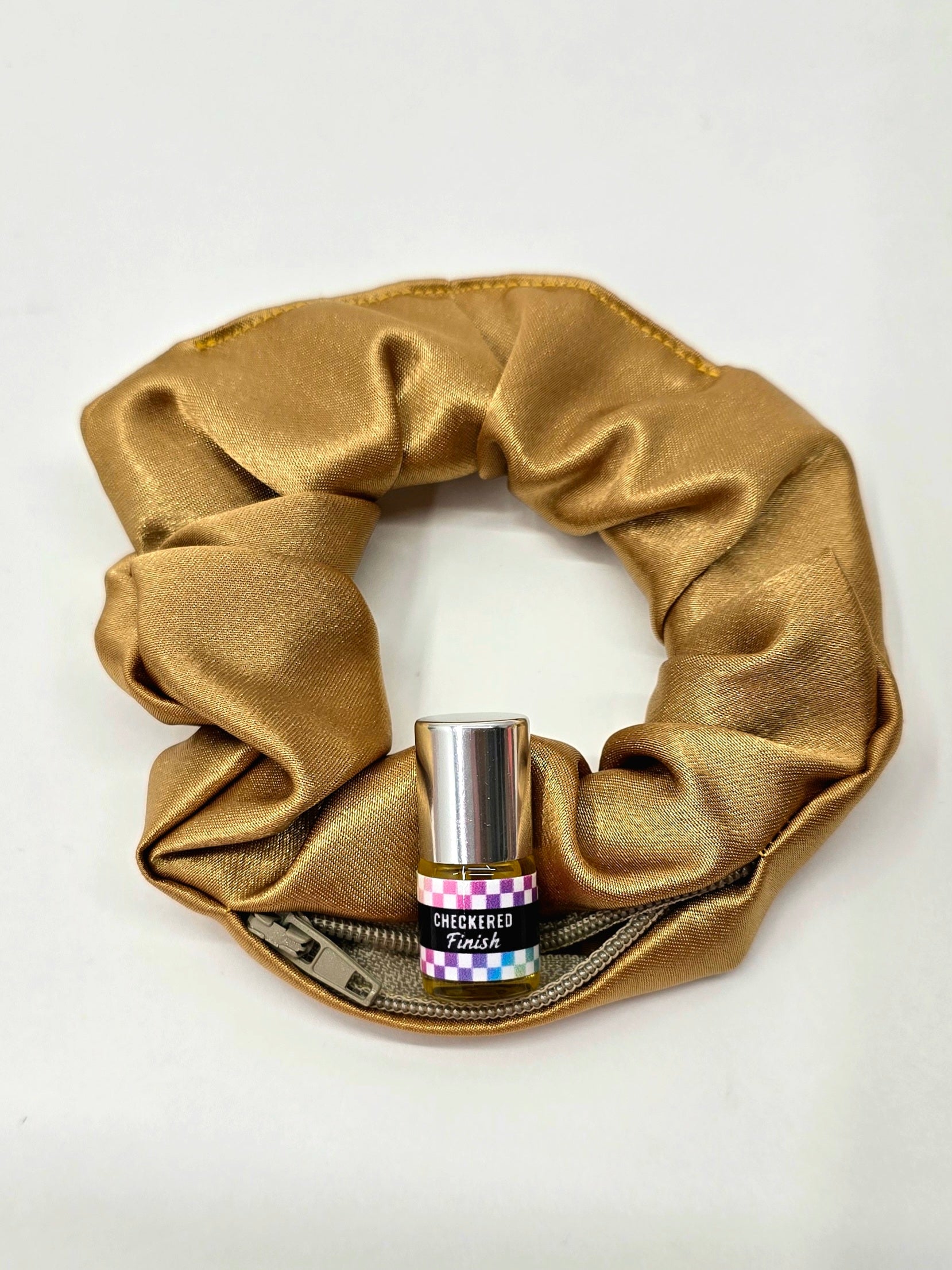 Satin Mystic Gold Scrunchie+