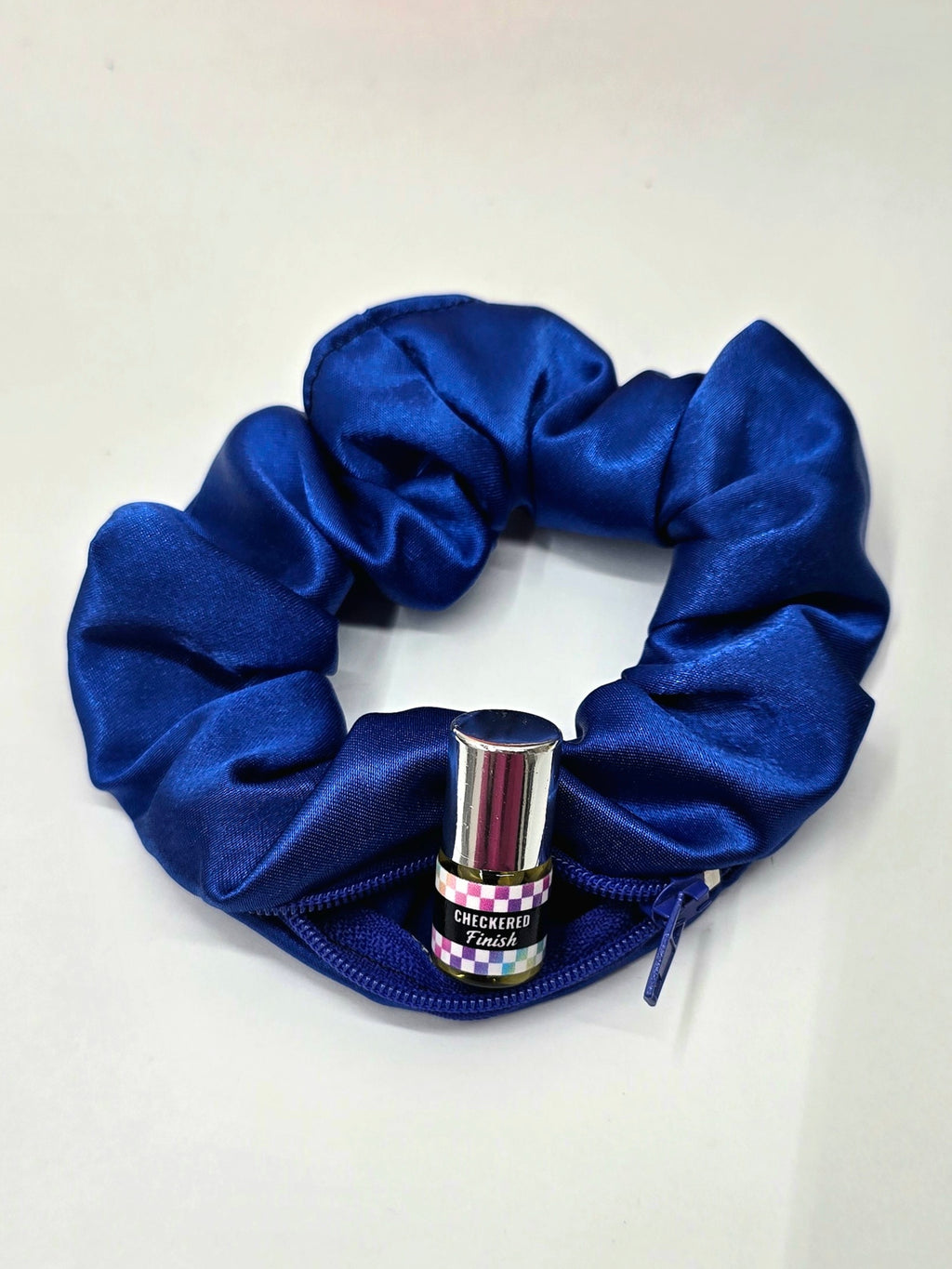 Neon Satin Cobalt Scrunchie+