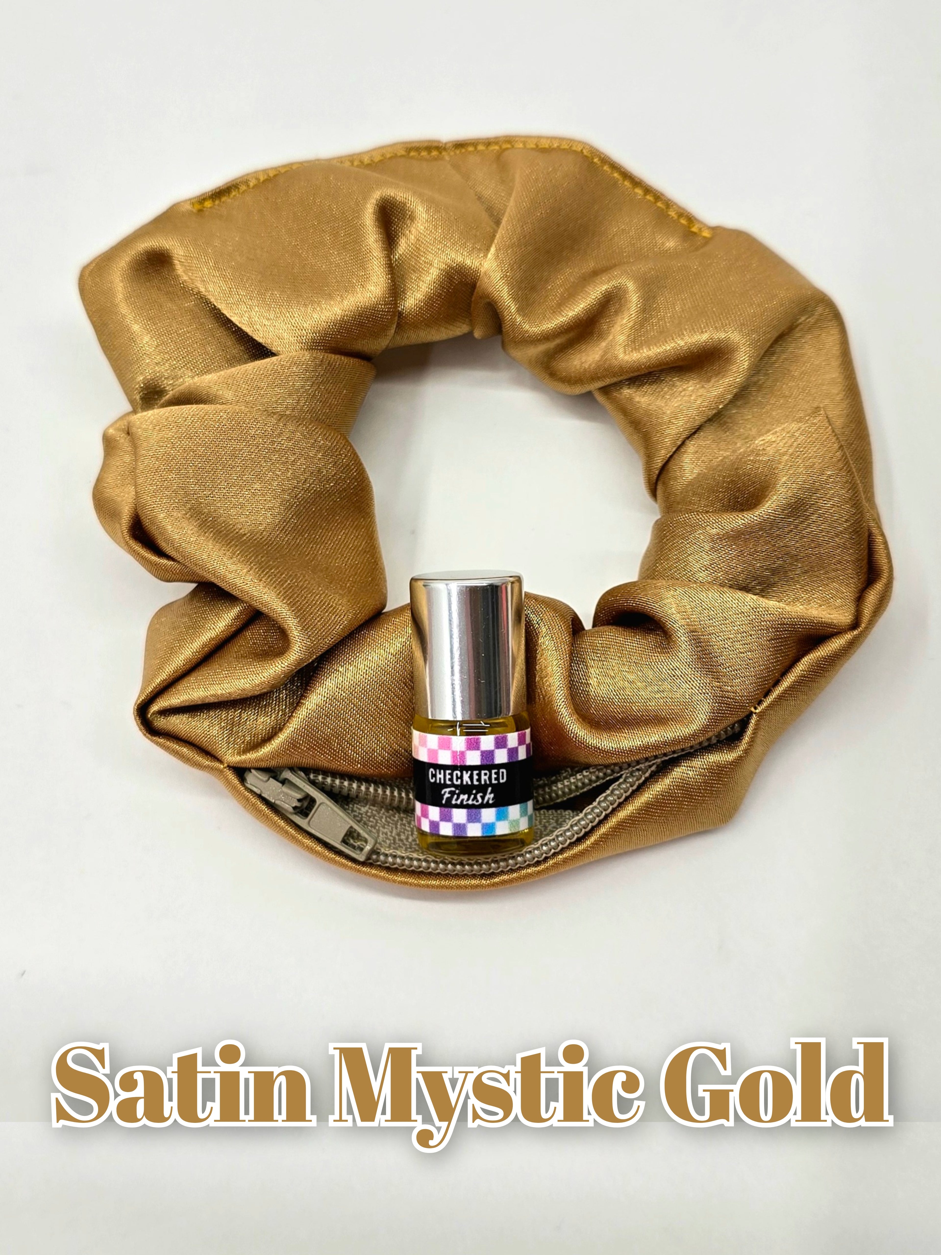 Satin Mystic Gold Scrunchie+
